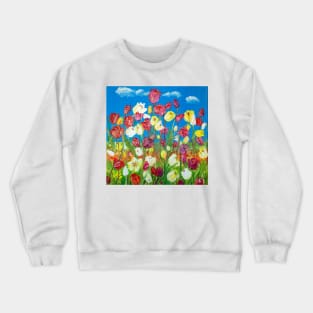 Alpine meadows. Tulips. Crewneck Sweatshirt